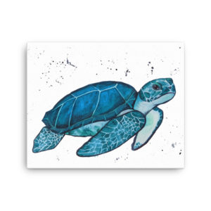 Sea Turtle Watercolor Canvas