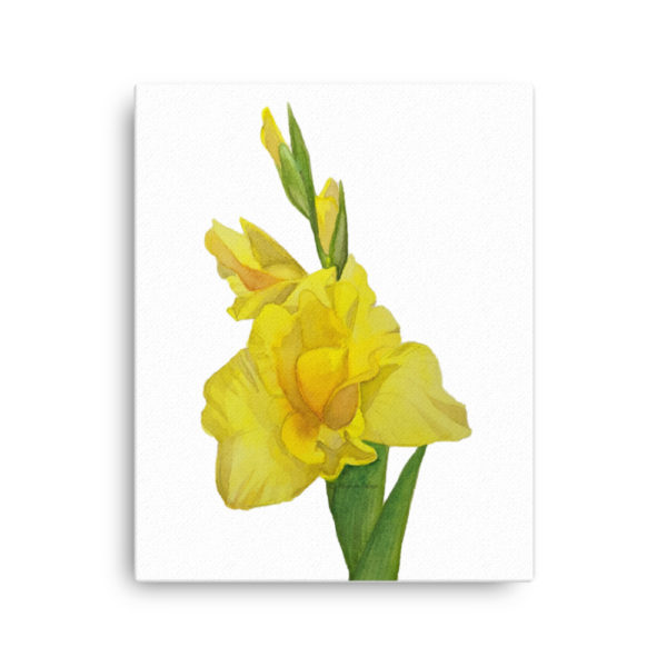 Gladiolus Watercolor Canvas - Image 3