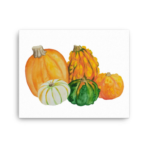 Gourds 2 Watercolor Canvas - Image 4