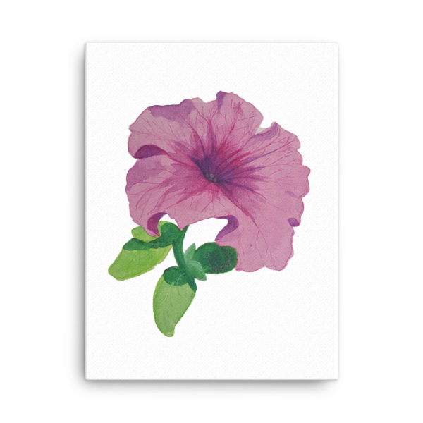 Petunia Watercolor Canvas - Image 2