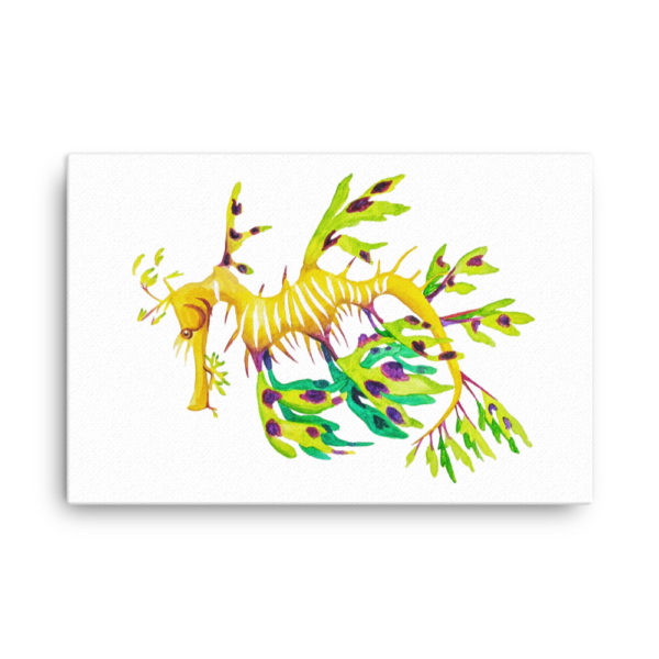 Seadragon Watercolor Canvas - Image 3