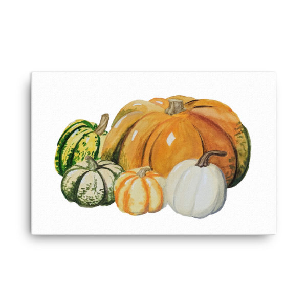Gourds Watercolor Canvas - Image 3