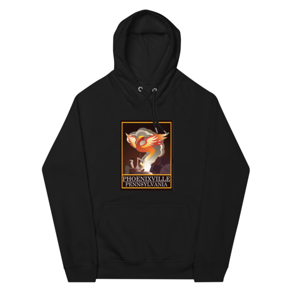Phoenixville Unisex eco raglan hoodie